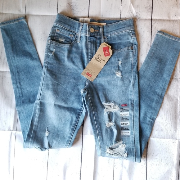 NWT Levi's High Rise Super Skinny Jeans - Picture 2 of 13
